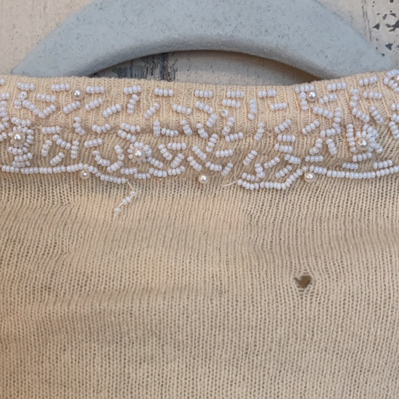 True vintage cardigan with faux pearl detailing szSM - Picture 6 of 9